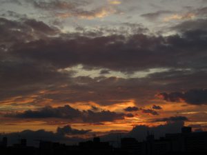 撮：180615エグい色の夕焼けｗ